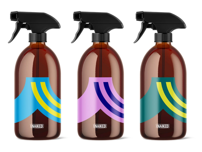 NAIKED Recycling PET Spray Bottles 3 Designs