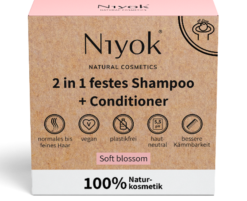 NIYOK Shampoo & Conditioner solid Soft Blossom