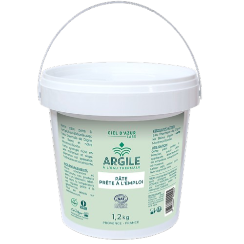 Pâte d'argile verte pręte ŕ l'emploi, Ciel d'Azur, 1.2kg*