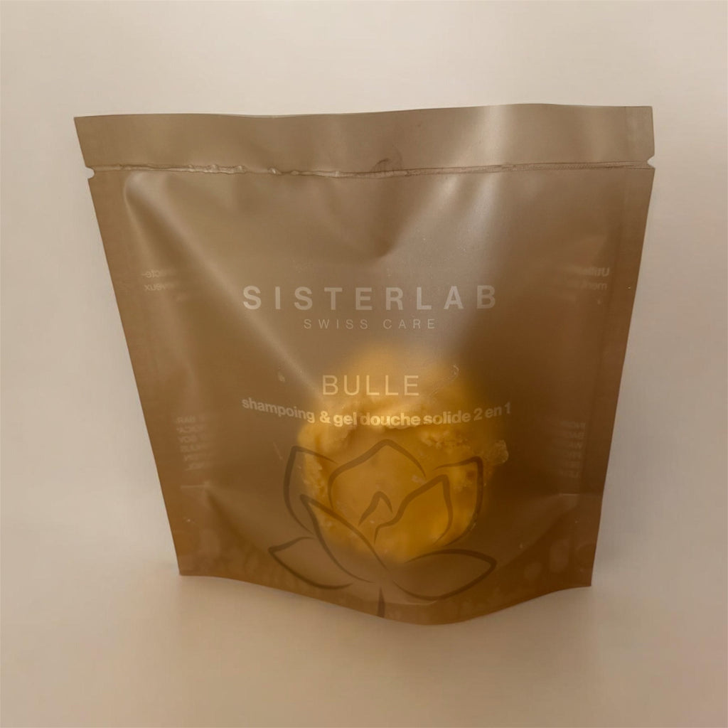 Shampooing, après-shampooing et gel douche solide 2-en-1 Bulle