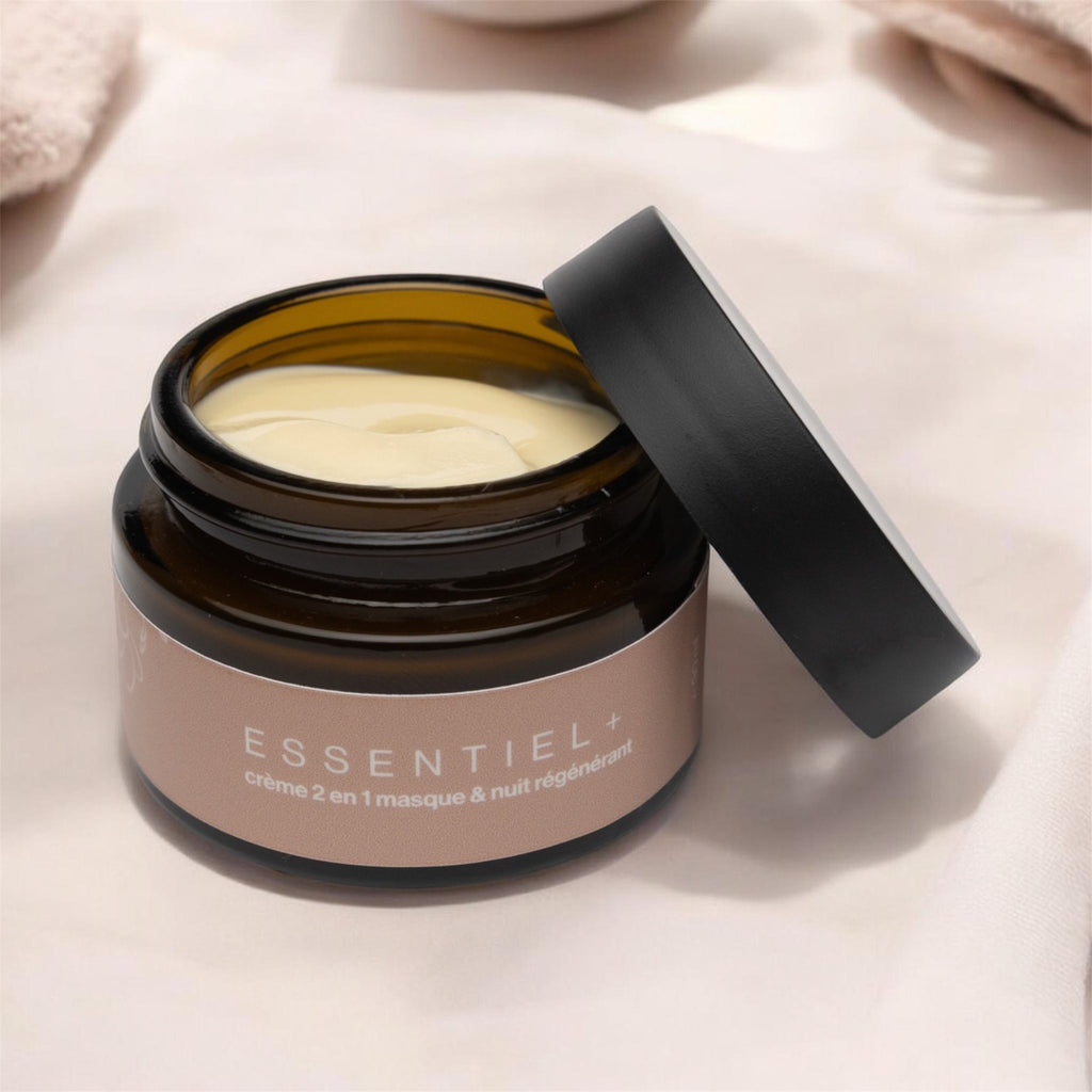 Masque-soin de nuit 2-en-1 Essentiel+