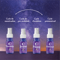 Féminin Sacré | Archétypes, intuition et cyclicité intérieure - Kit avec sprays représentant les phases du cycle féminin.