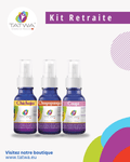 Kit Retraite spirituelle | Profondeur, recentrage et transformation par Tatwa avec trois flacons de synergie florale.