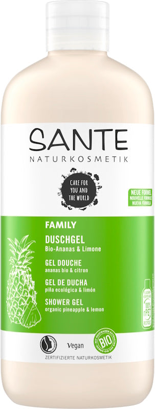 SANTE FAMILY Shower Gel Organic Pineapple & Lime 500 ml