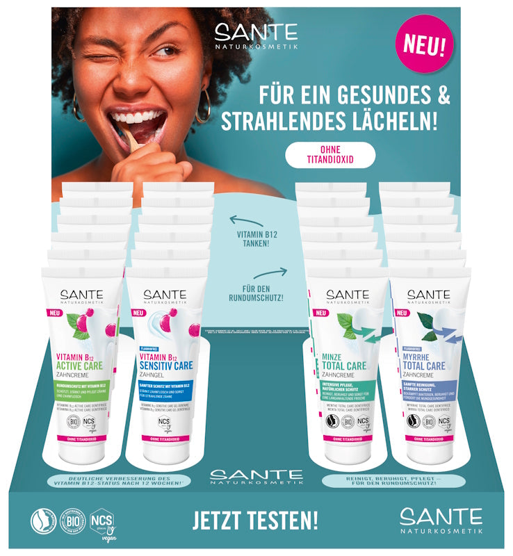 SANTE table display dental care relaunch
