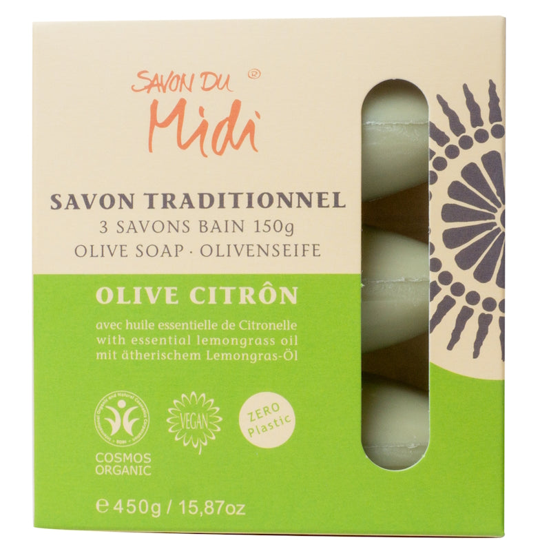 SAVON DU MIDI Olive Soap Citron 3x150g
