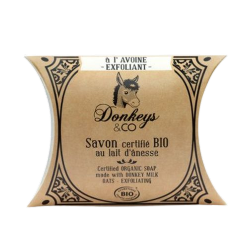 Savon au lait d'ânesse ŕ l'avoine exfoliante, Donkeys & Co, 100g*