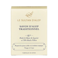 Savon d’Alep traditionnel 12% d’huile de baies de laurier et 78% d’huile d’olive, Le Sultan d’Alep, 200g*