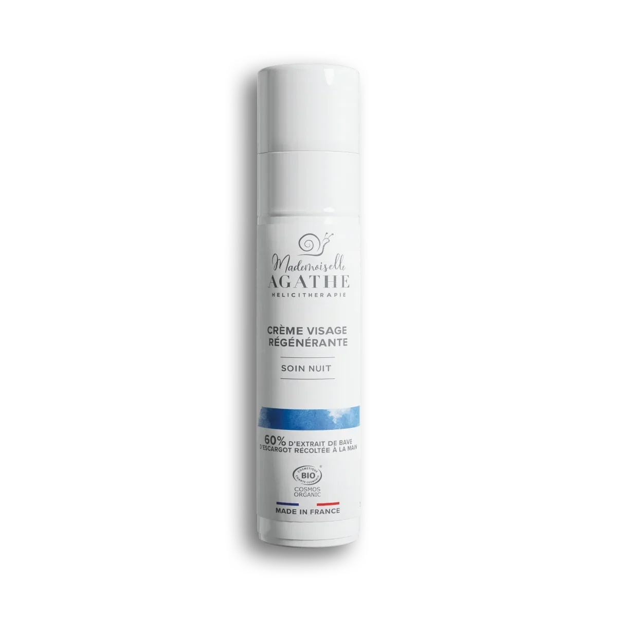 Crème nuit à la bave d'escargot certifiée bio - hydratante & régénérante