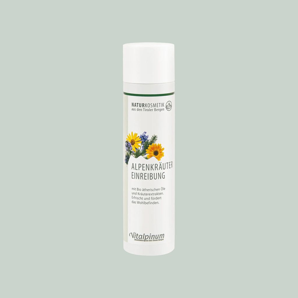 Alpenkräuter Aktiv-Einreibung Unterweger – Cosmétique naturelle à l'arnica et aux huiles essentielles pour le soin musculaire