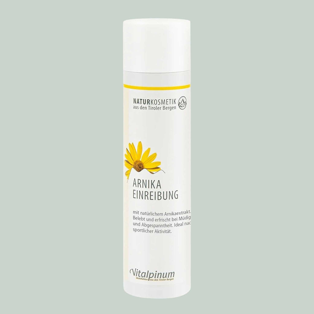 Unterweger Arnika Einreibung – cosmétique naturelle végétalienne pour le soin et la régénération musculaire