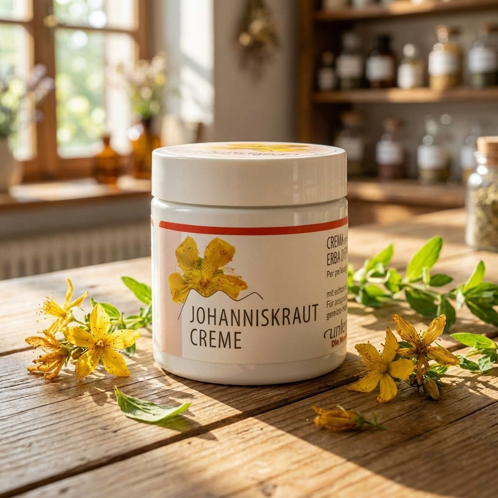 Johanniskraut Pflegecreme Unterweger – mit Johanniskrautöl zur Beruhigung gereizter Haut