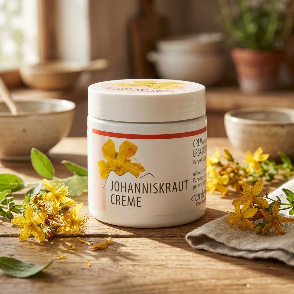 Johanniskraut Pflegecreme Unterweger – mit Johanniskrautöl zur Beruhigung gereizter Haut