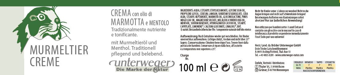 Crème à la graisse de marmotte d'Unterweger – Le pouvoir nourrissant des herbes des Alpes
