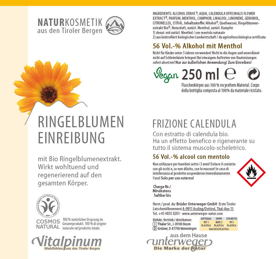 Onguent au calendula - Soin des peaux sèches et sensibles | Unterweger
