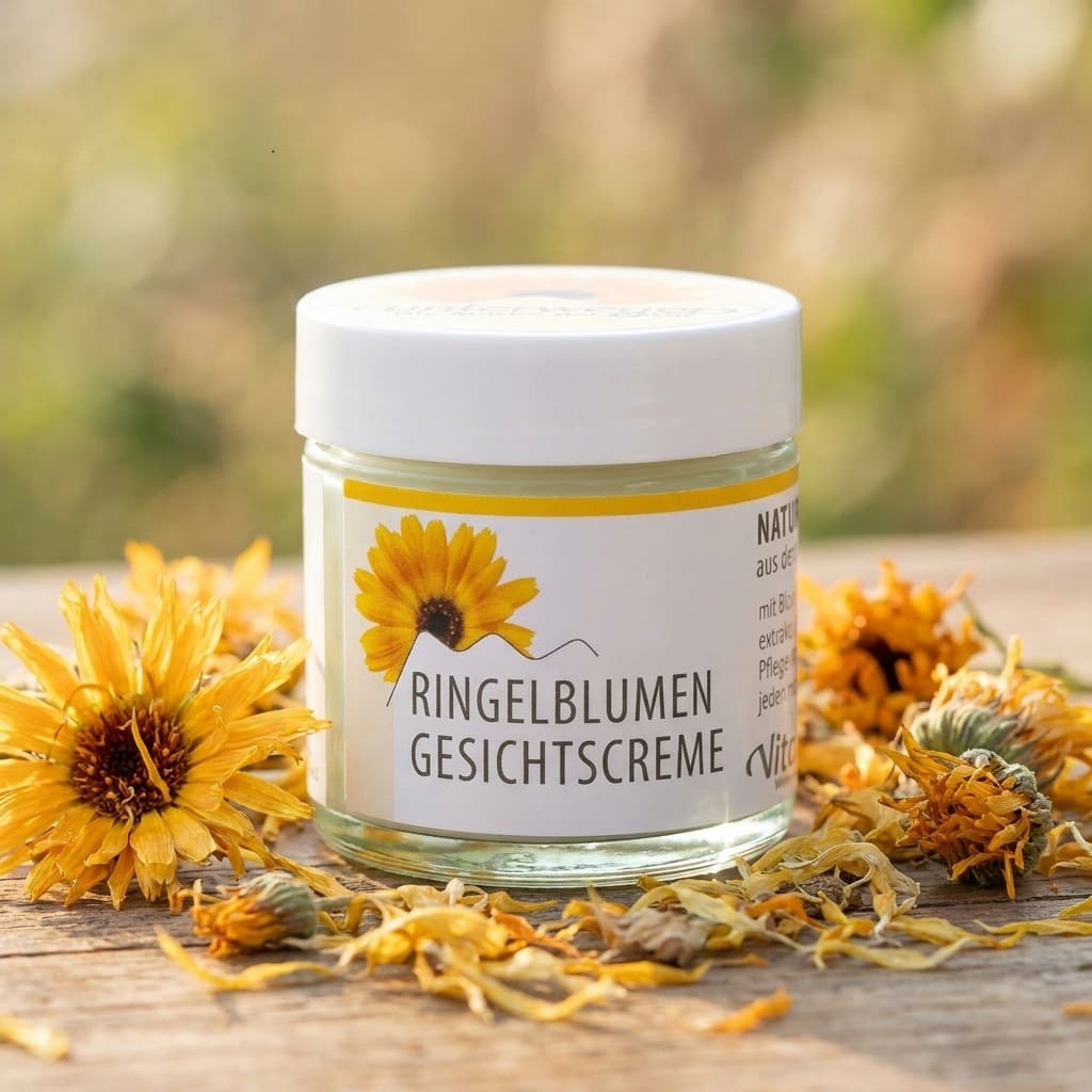 Ringelblumen Gesichtscreme (Calendula) – Pflege für trockene & empfindliche Haut | Unterweger 50ml