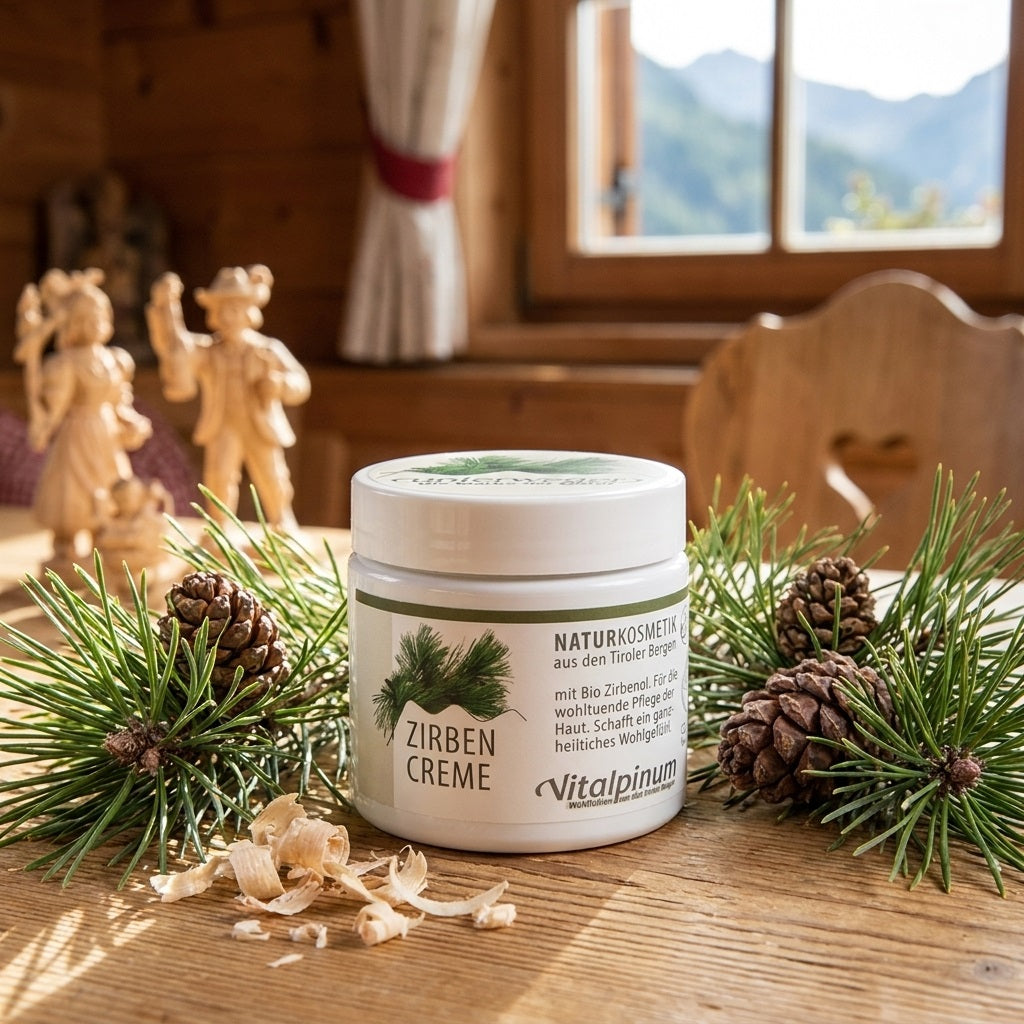 Zirben Körpercreme Unterweger – Naturkosmetik mit Bio-Zirbenöl für sanfte & pflegende Hautpflege