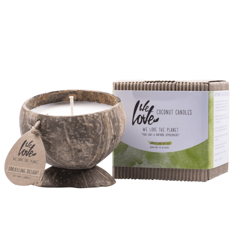 WLTP Soy Wax Candle in Coconut Shell Darjeeling Delight
