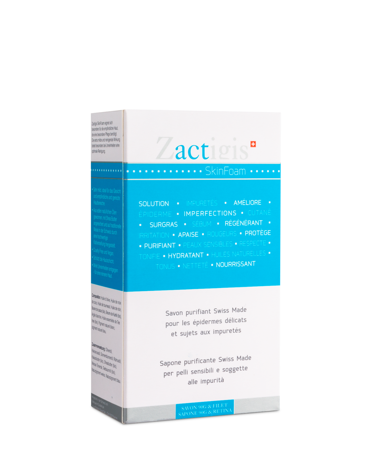 Zactigis SkinFoam — Pain de savon doux peaux mixtes
