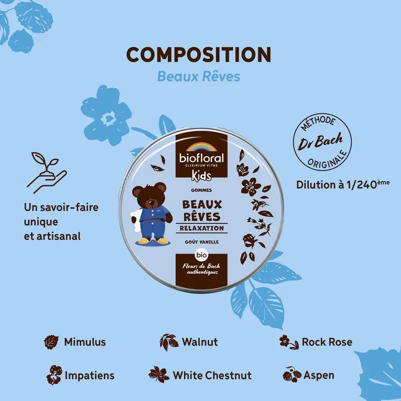 Gommes Fleurs de Bach ''Beaux rêves''