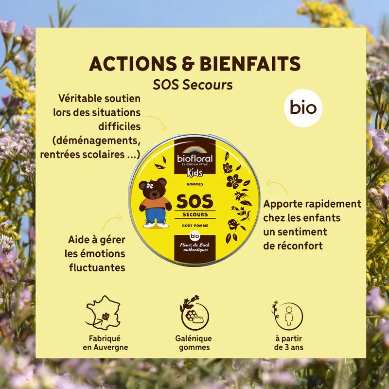 Gommes Fleurs de Bach "SOS Secours"