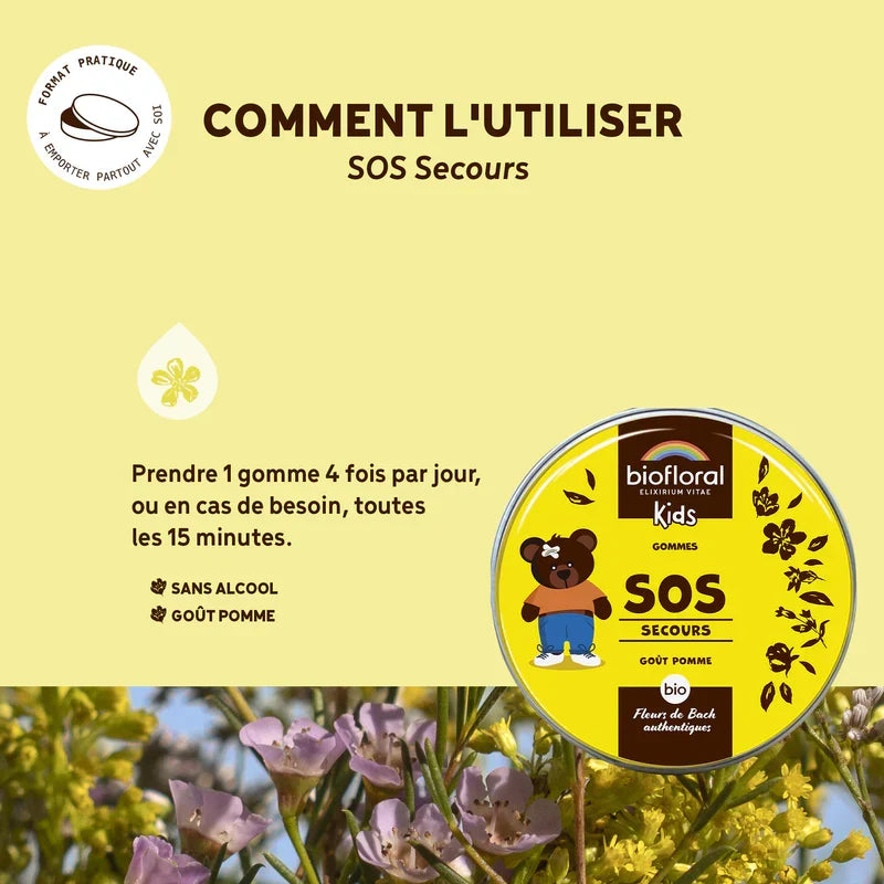Gommes Fleurs de Bach "SOS Secours"