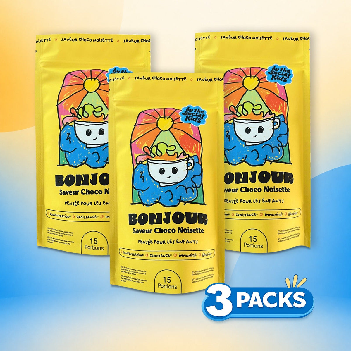 Bonjour Kids Chocolate Hazelnut Flavor TRIO