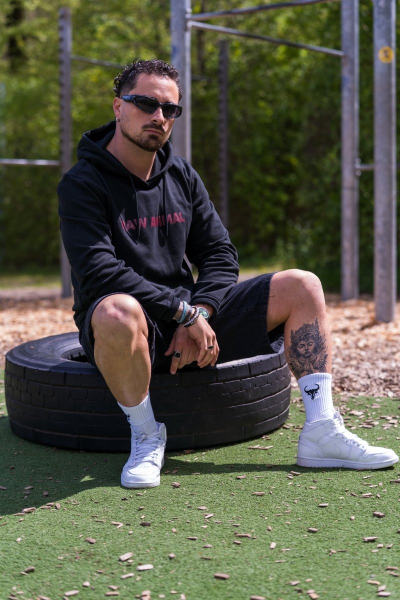 Sweat à capuche Raw Animal – Noir