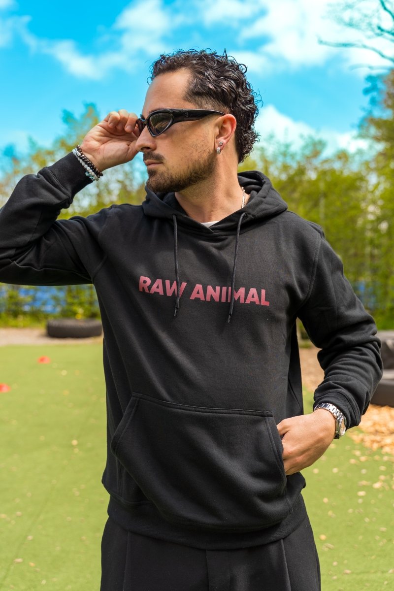 Sweat à capuche Raw Animal – Noir