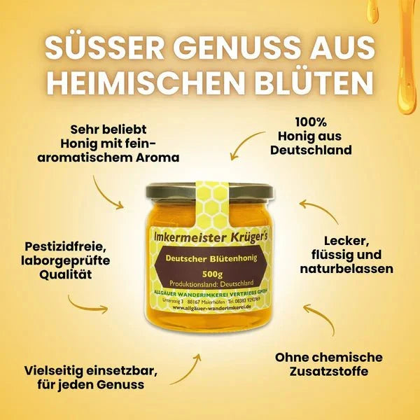 Beekeeper Krüger German Blossom Honey – 500 g