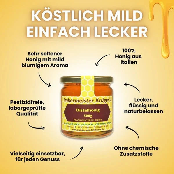 Beekeeper Krüger Thistle Honey – 500 g