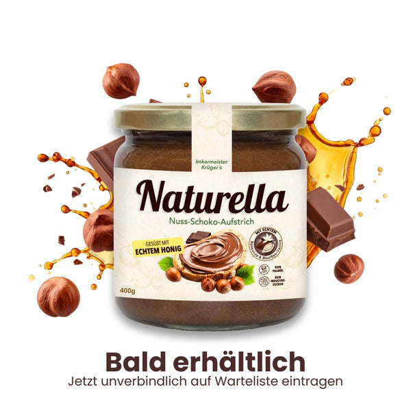Naturella 400g, Chocolate-Hazelnut Spread with Honey