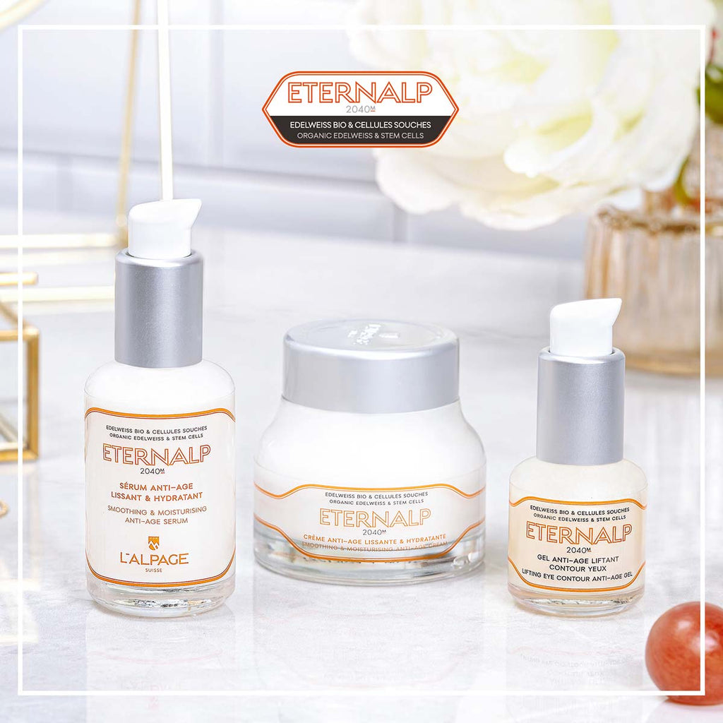 Coffret Cadeau Crème Anti-Age + Sérum Anti-Age + Gel Contour des Yeux Anti-Age ETERNALP 2040m