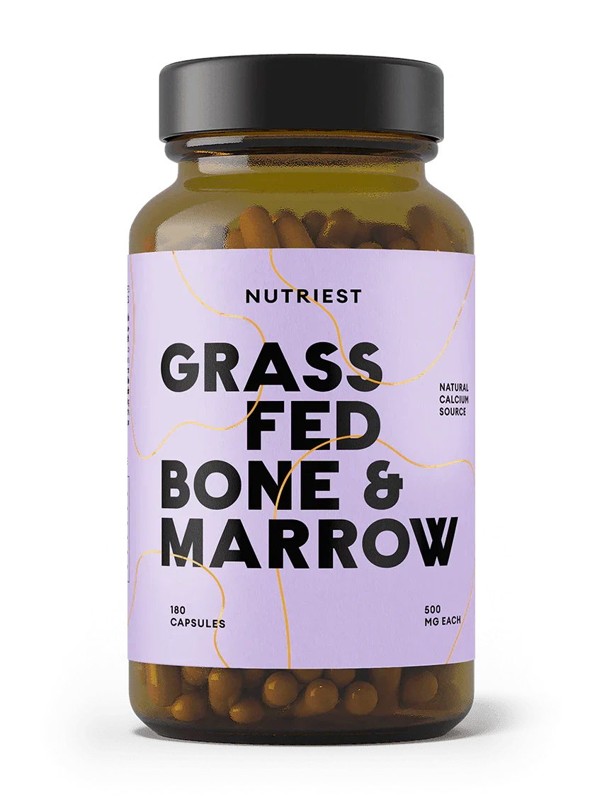 Organic Grass-Fed Beef Bone and Bone Marrow Capsules (Dried)