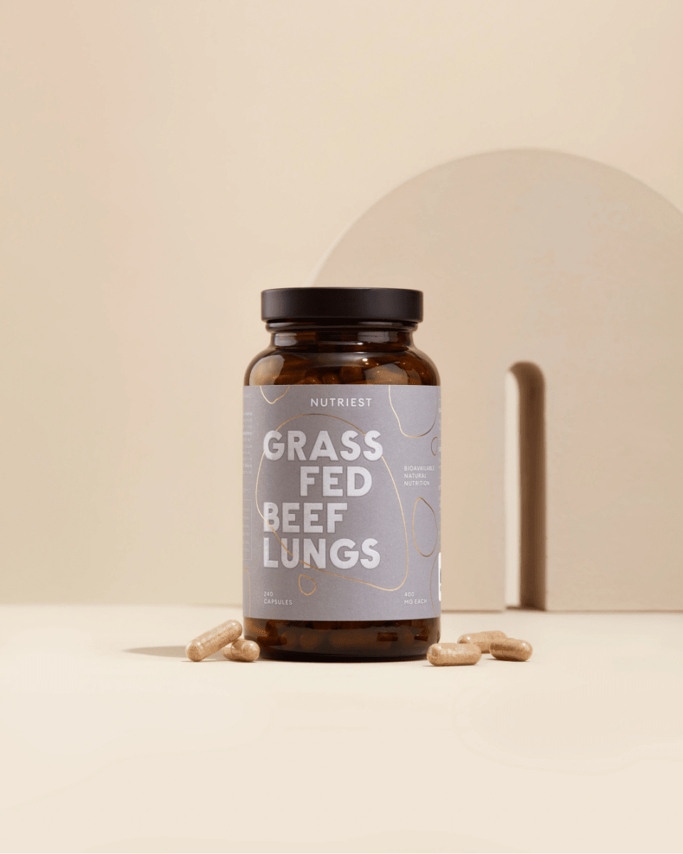Gélules de poumons de bœuf nourri à l'herbe bio