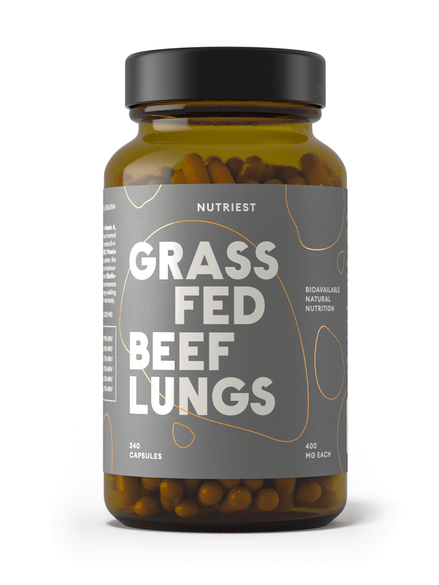 Gélules de poumons de bœuf nourri à l'herbe bio