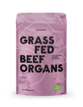Poudre de mélange d'organes de bœuf biologique nourri à l'herbe