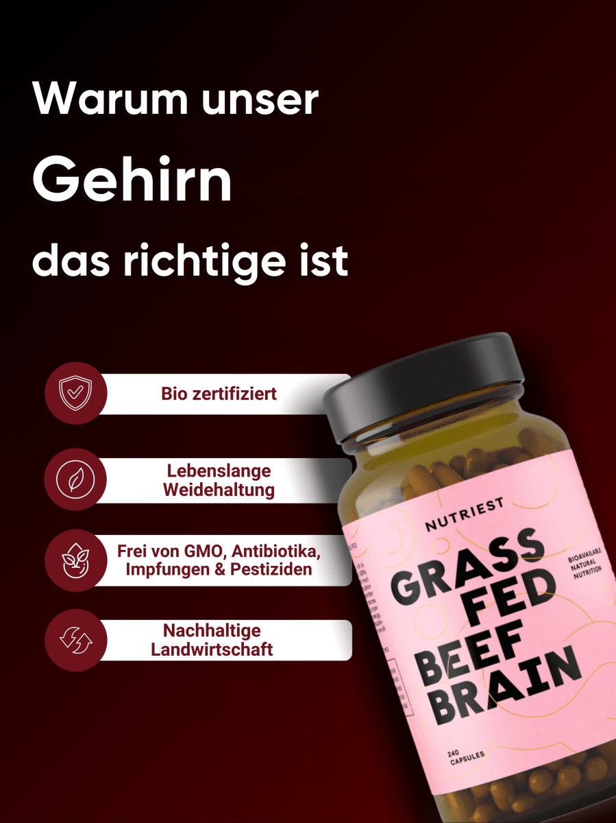 Grass-Fed Beef Brain Capsules (Dried)