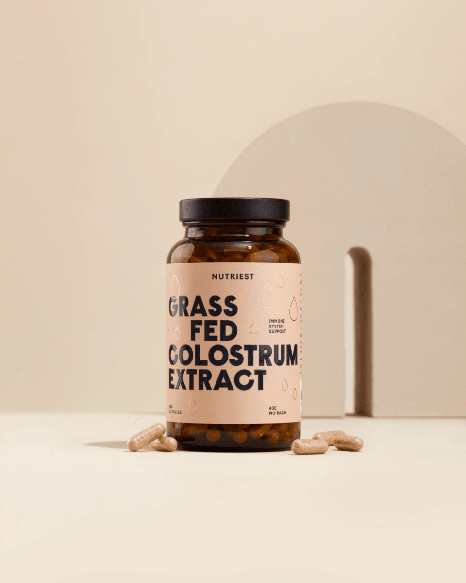 Gélules d'extrait de colostrum bovin nourri à l'herbe