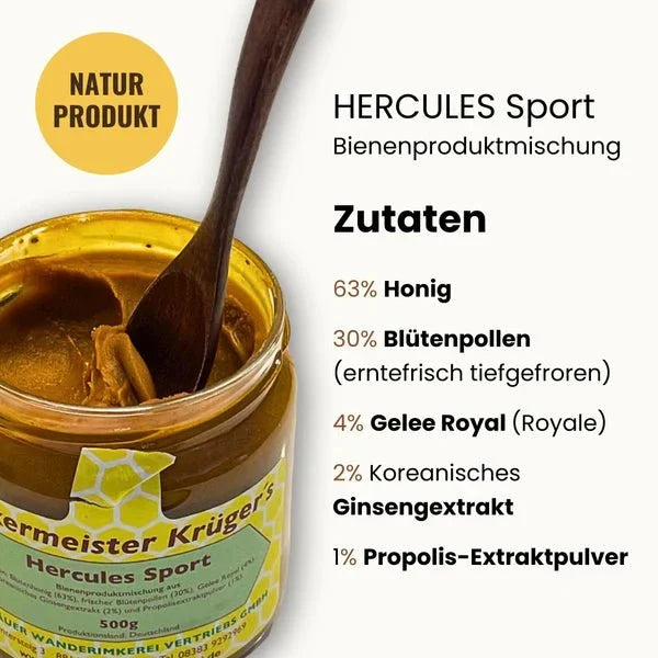 Imkermeister Krüger Hercules Sport – Natural Energy Boost (500 g)