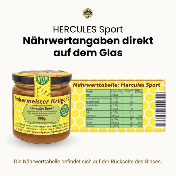 Imkermeister Krüger Hercules Sport – Natural Energy Boost (500 g)