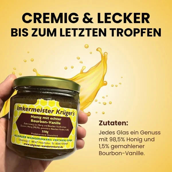 Beekeeper Krüger Honey with Real Bourbon Vanilla – 250 g