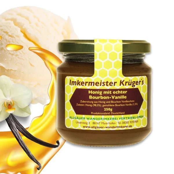 Beekeeper Krüger Honey with Real Bourbon Vanilla – 250 g