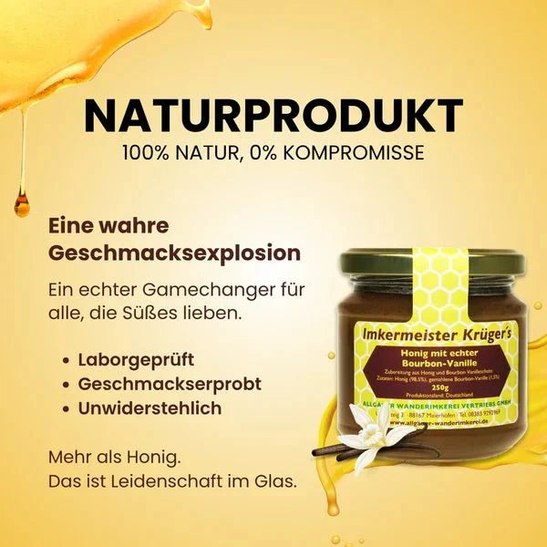 Beekeeper Krüger Honey with Real Bourbon Vanilla – 250 g