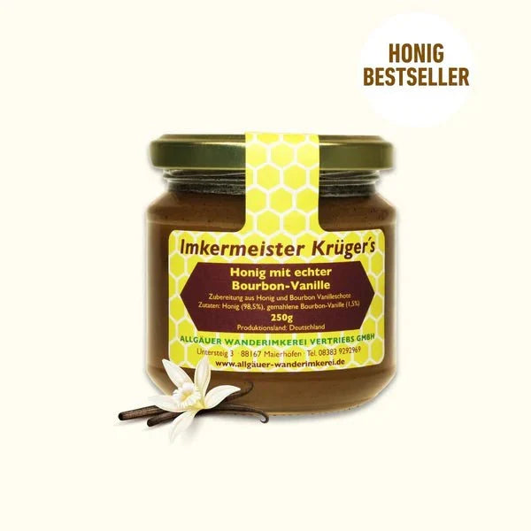 Beekeeper Krüger Honey with Real Bourbon Vanilla – 250 g