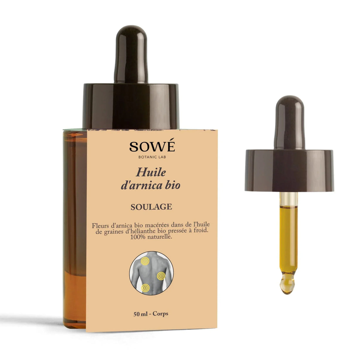 Huile d'arnica BIO pressé à froid - soin corps