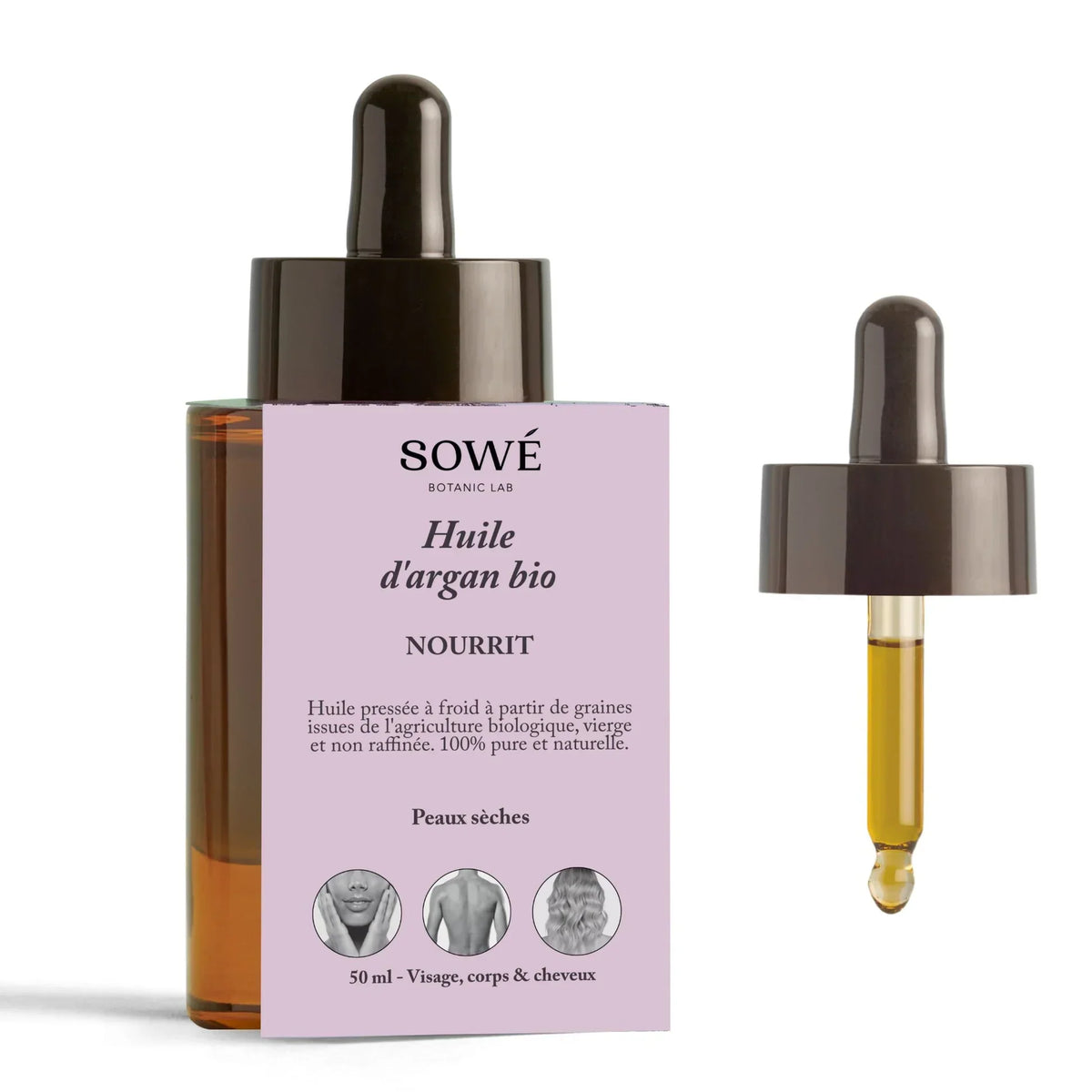 Huile d'argan BIO pressée à froid - pour le corps et cheveux