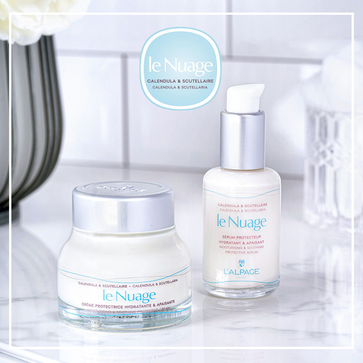 Set ou Coffret Cadeau DUO Crème Apaisante + Sérum Apaisant LE NUAGE