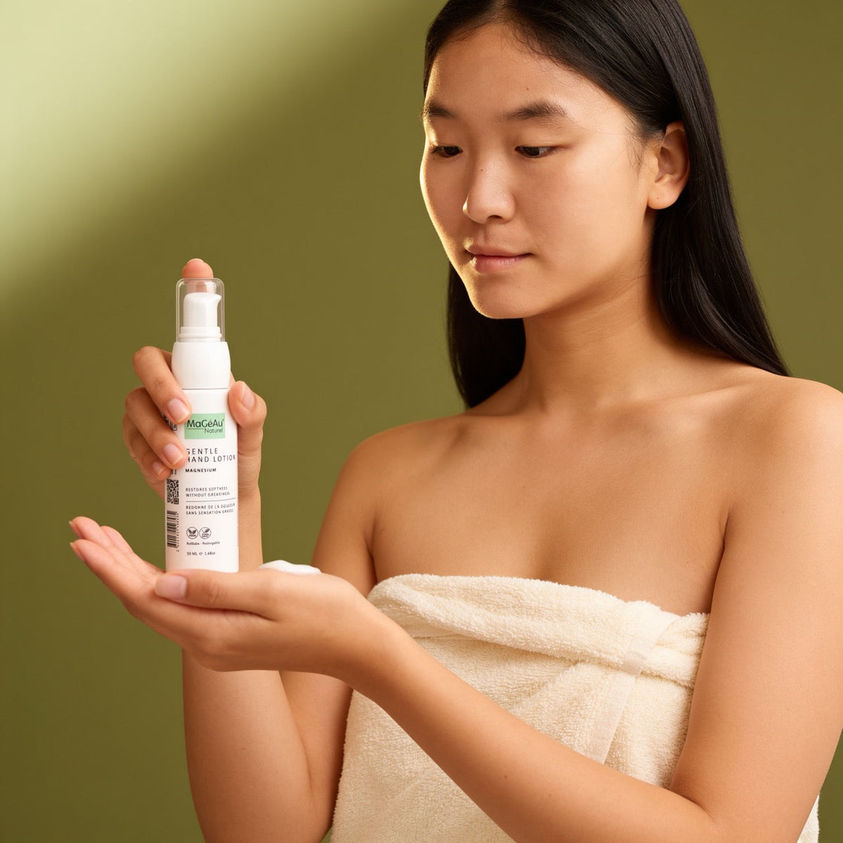 Lotion hydratante au magnésium pour peaux sèches et sensibles