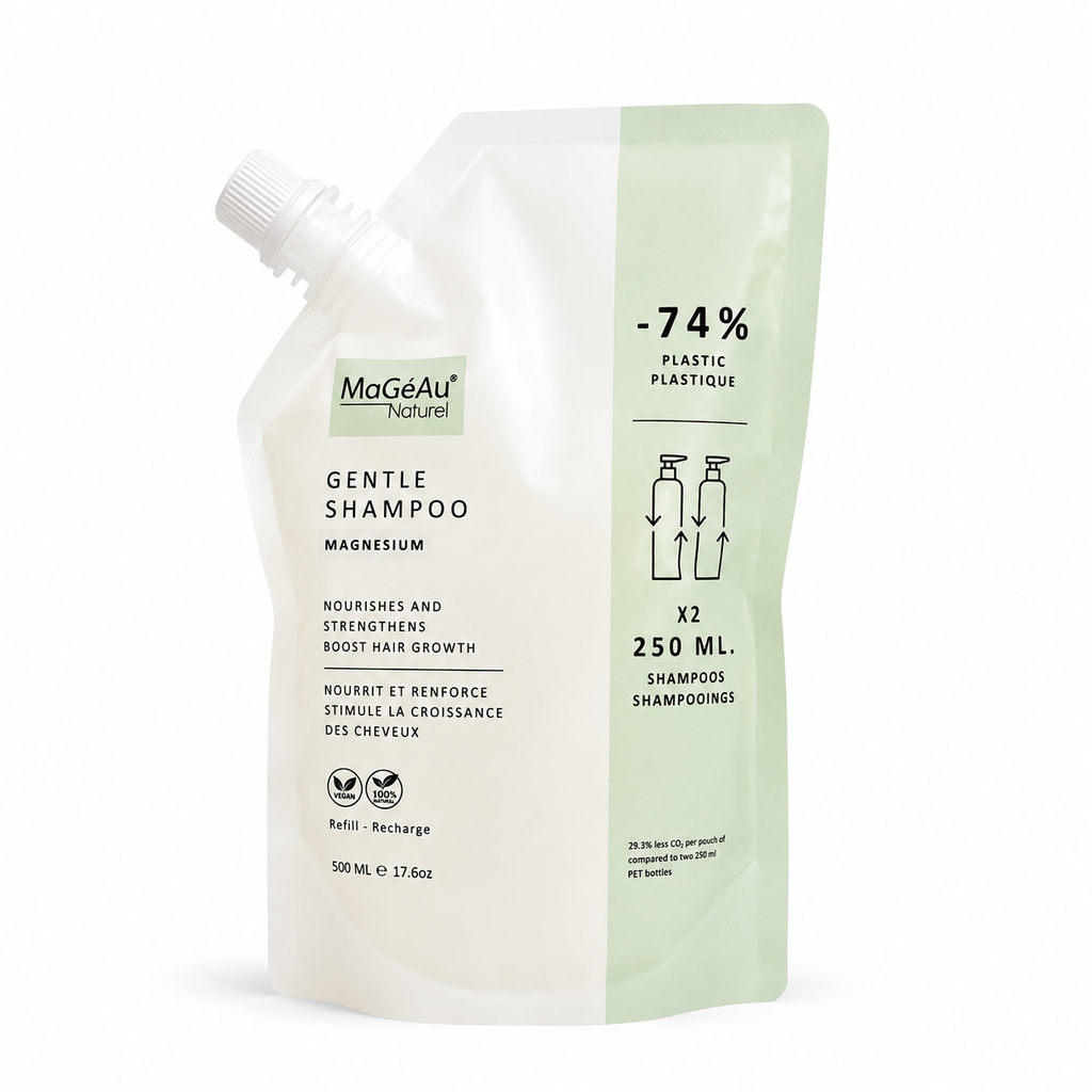 MaGeAu Gentle Shampoo refill packaging on a white background